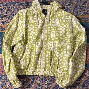 Volcom Boho Green and White Patterned Jacket